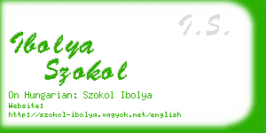 ibolya szokol business card